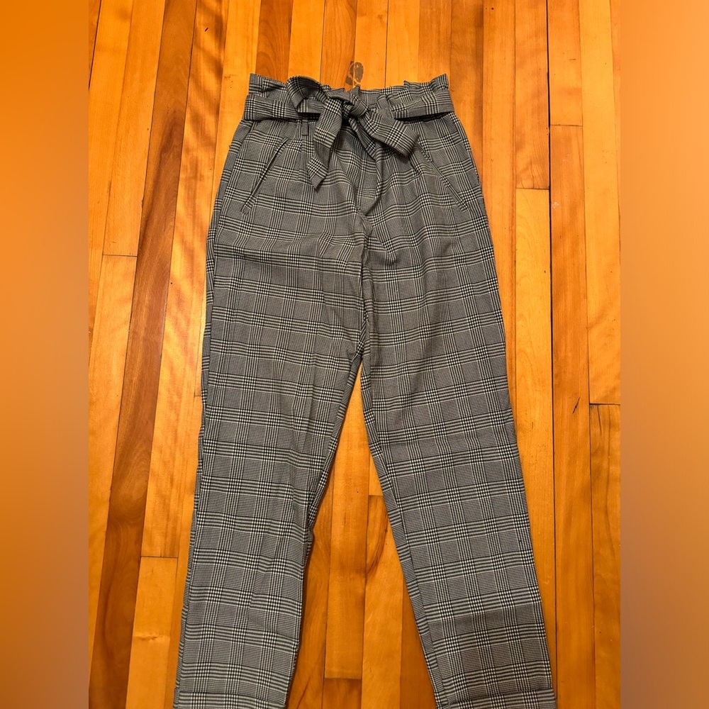 zara plaid pants